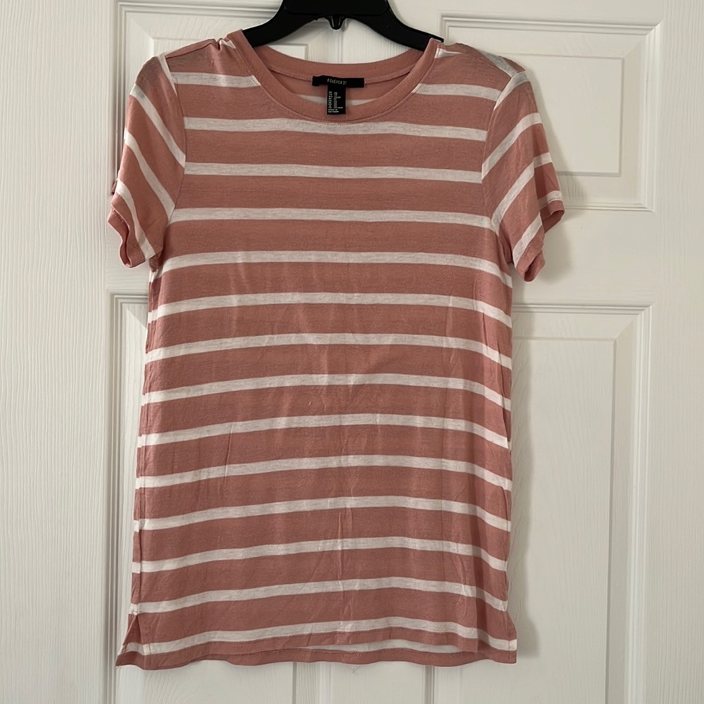 Pink striped tshirt
